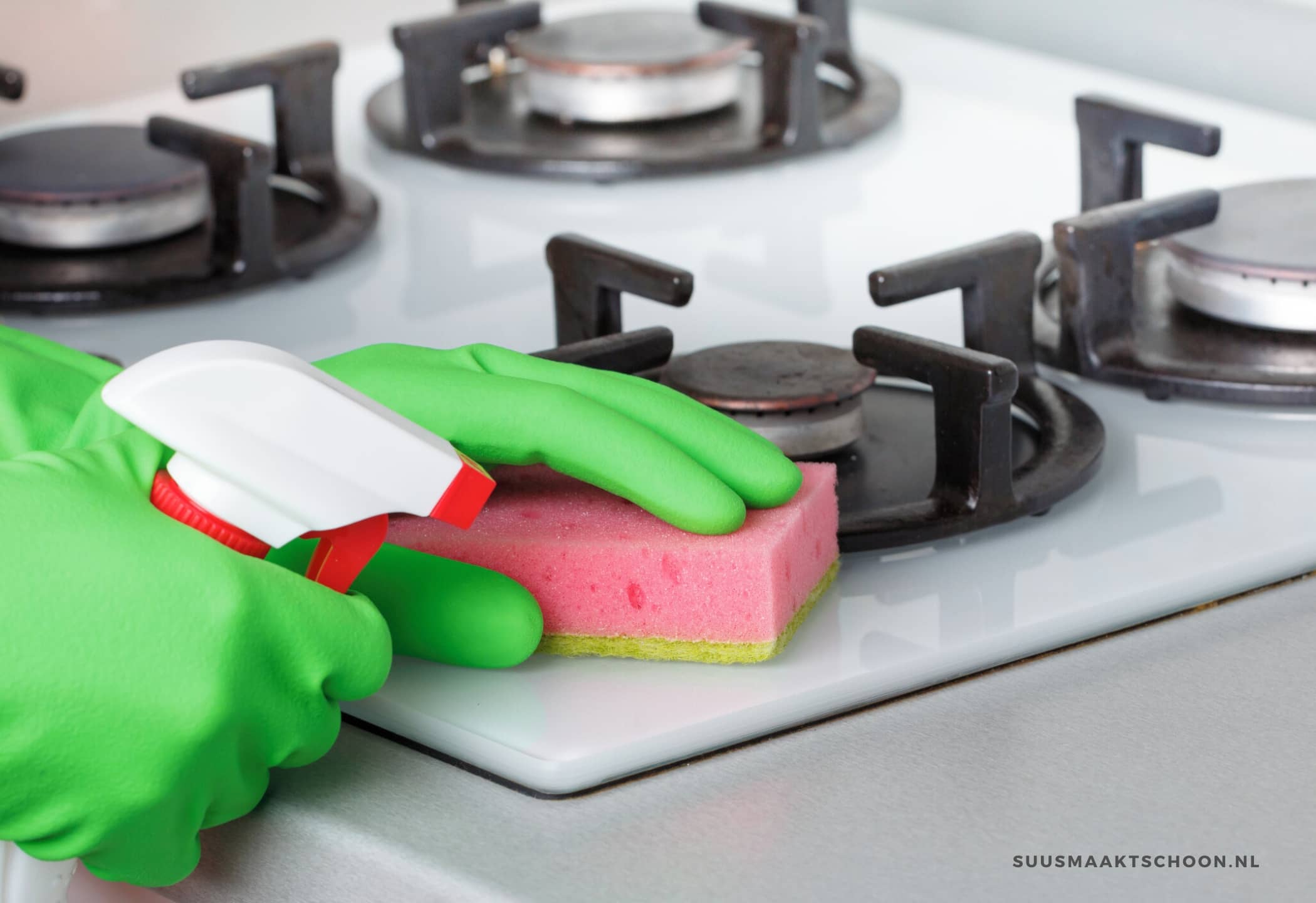 persoon gaspitten schoonmaken