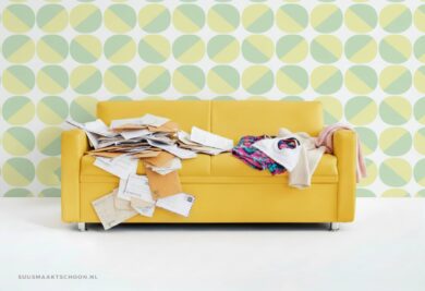 Voor het geval dat spullen op een bank