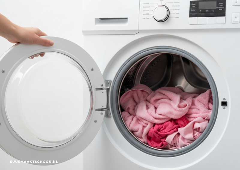 natte was in de wasmachine